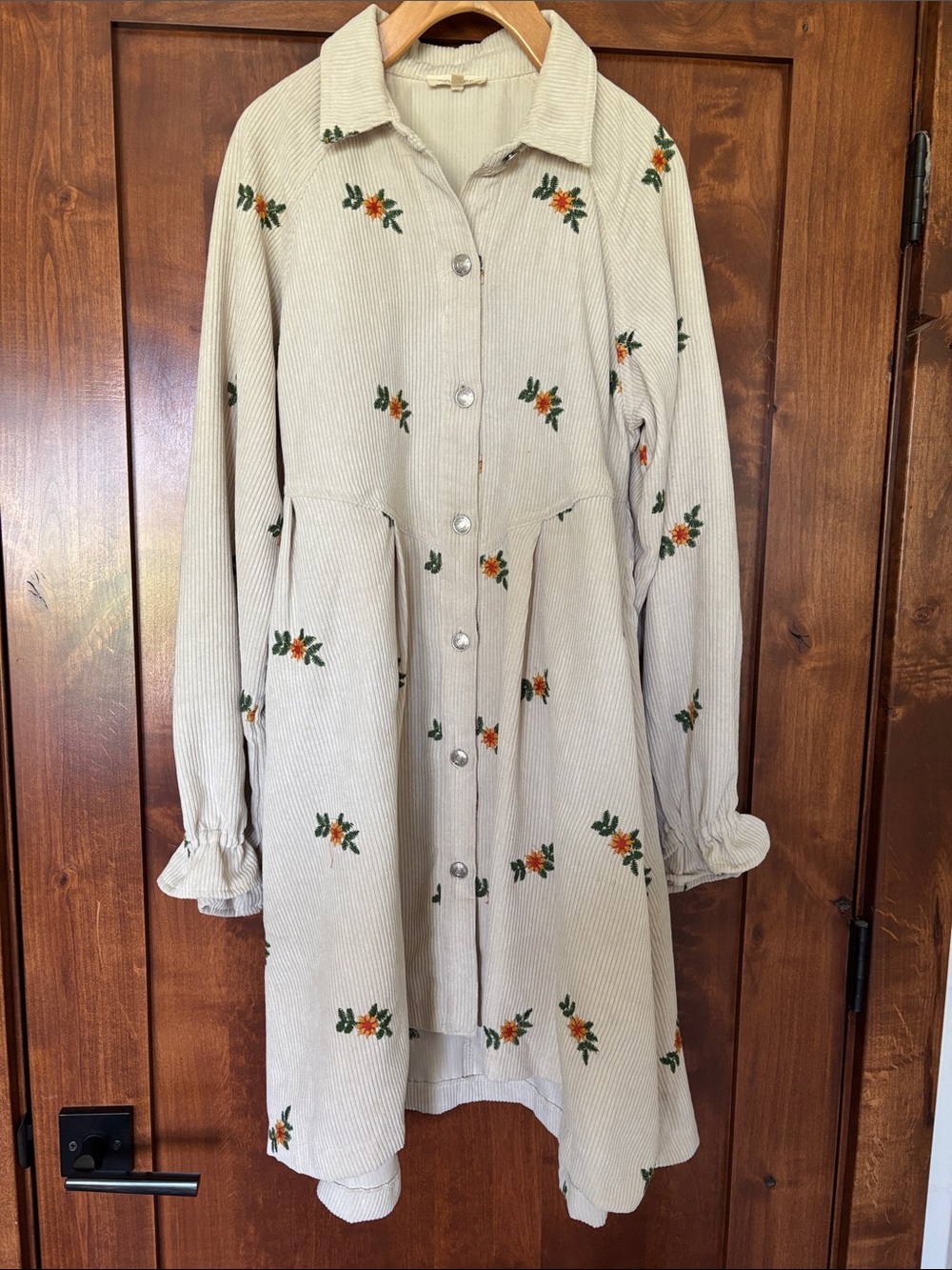 Roolee Embroidery Corduroy dress